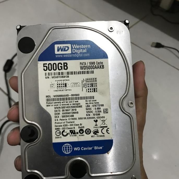 Hard Disk Ide / Ata / Pata Harddisk Wd Blue 500Gb Hardisk Langka 100% Co
