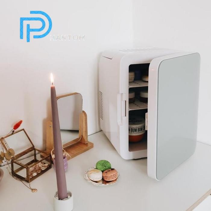 Phantom [Minifridge] (Readystock) 10L Skincare Mini Fridge Type Mirror Square Minifridge Kulkas Skin