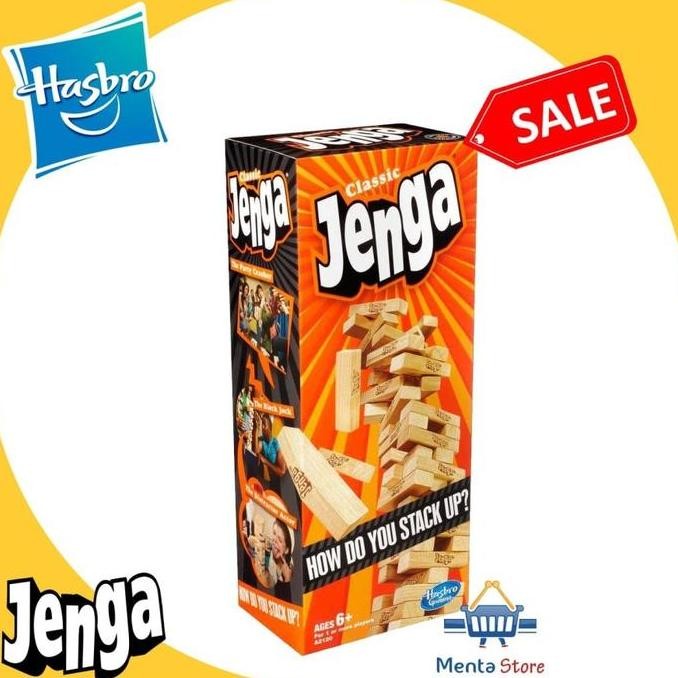 PROMO JENGA Classic Original Hasbro Mainan Stack Balok ( Mirip UNO Stacko ) Game Games Toys