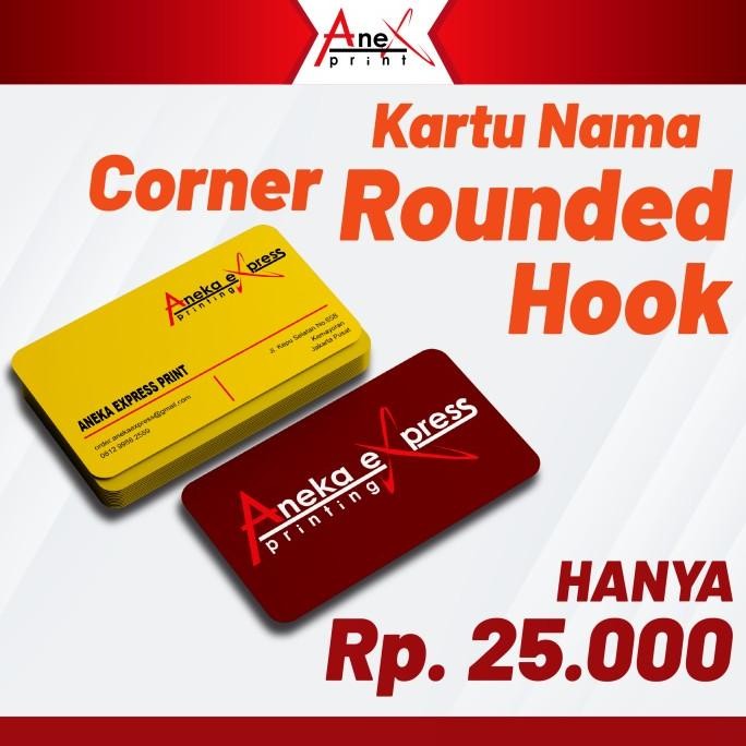 

CETAK KARTU NAMA SUDUT LENGKUNG MURAH / PRINT NAME CARD ROUNDED CORNER / BUSINESS CARD HOOK
