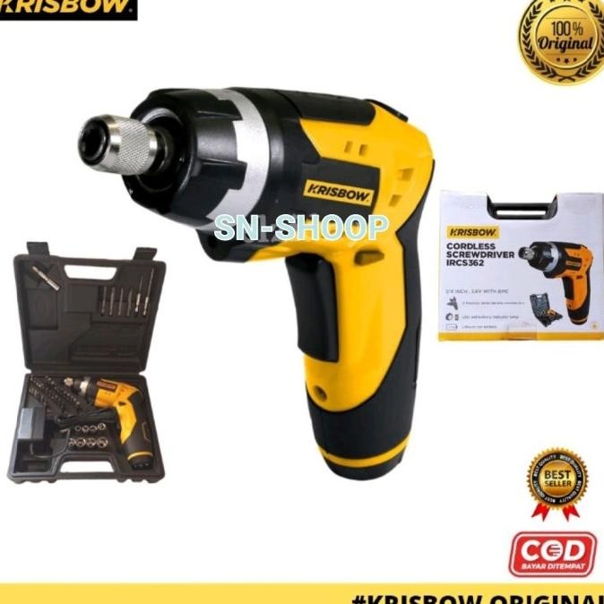 KRISBOW CORDLESS 3,6V obeng listrik bor listrik murah