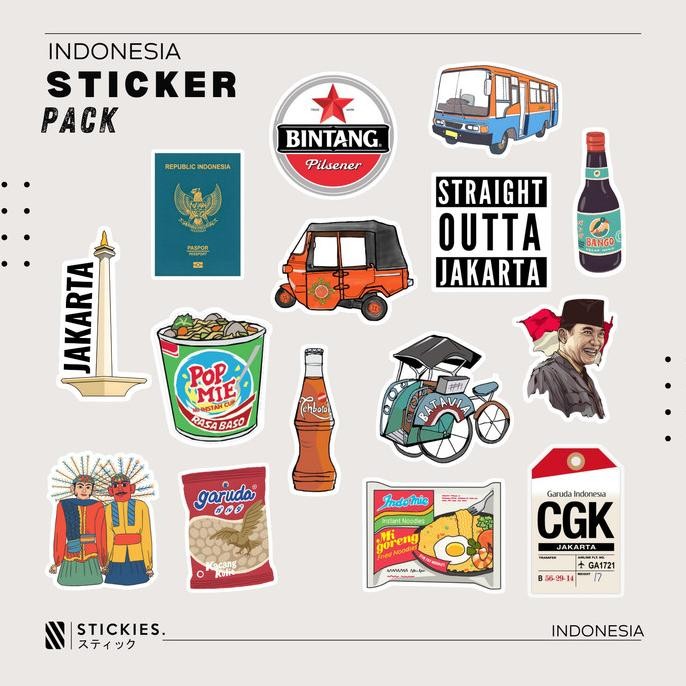 

Stiker/Sticker Pack "Indonesia" | High Quality | vinyl | murah murah