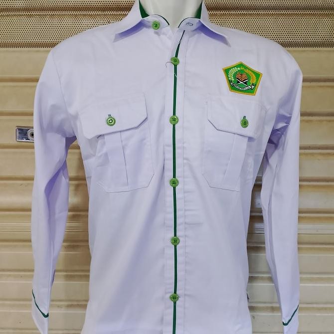 Kemeja KEMENAG Seragam Kemenag Putih Lengan Panjang