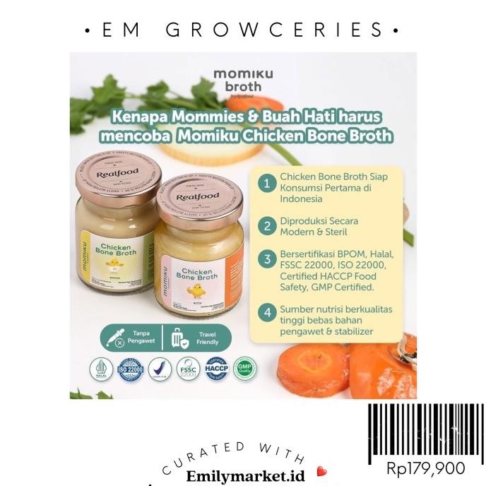 

Momiku Chicken Bone Broth by Realfood (pilih varian) murah