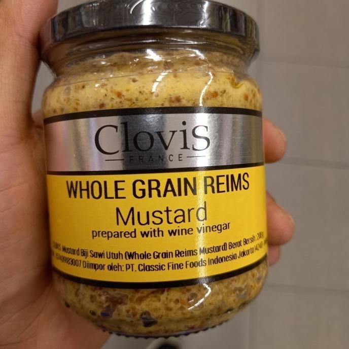 

clovis mustard whole grain 200gr murah