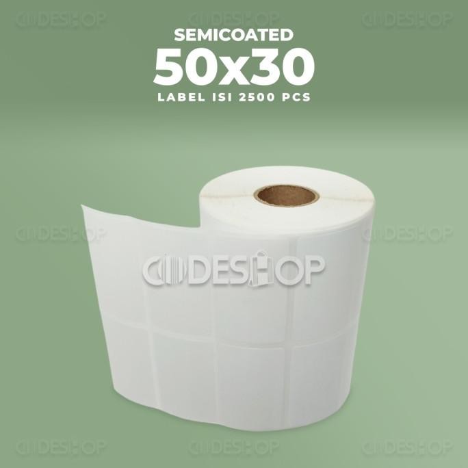 

LABEL BARCODE 50 X 30 (2 LINE) Kertas Label Semicoated 50x30 murah