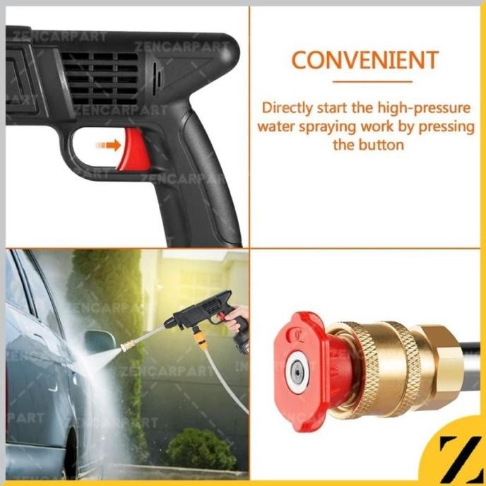 Alat Cuci Mobil Jet Washer Water Spray Gun Cordless Portable Wireless