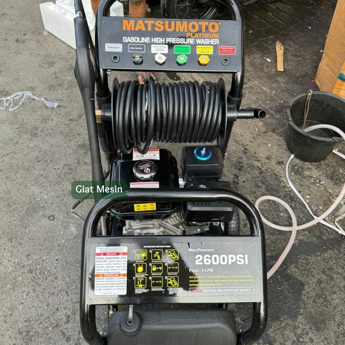 Matsumoto Mesin Steam Jet Cleaner MPW-2600 G Gasoline High Pressure Washer MPW2600G Alat Cuci Mobil 