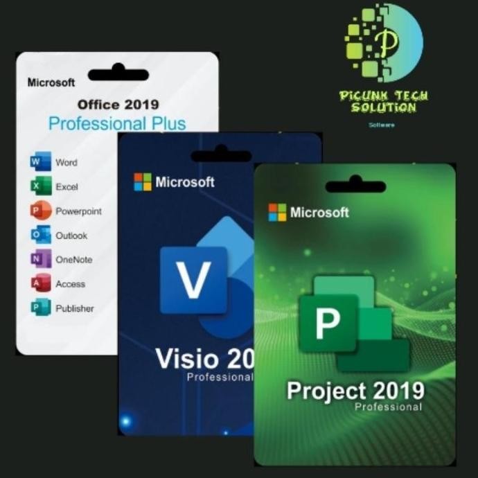 Bundling Ms Office+Visio+Project Pro 2019 Original License