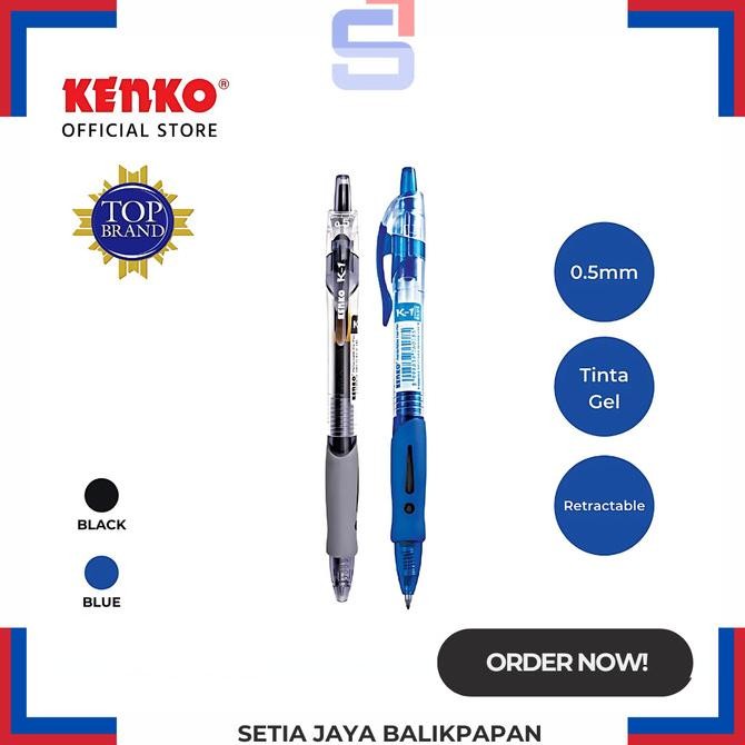 

@@@@] Pulpen Gel Kenko K-1 Hitam/Biru