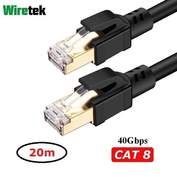 Wiretek Kabel Lan Cat 8 Gigabit Ethernet Network Cable 20 Meter Co