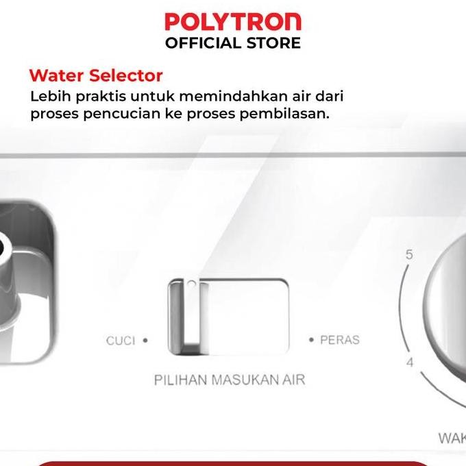 Promo Polytron Mesin Cuci 2 Tabung Primadona Giant 8 Kg Pwm 8072N