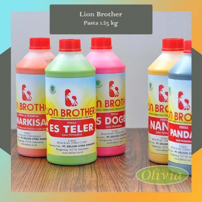

Pasta Perisa Pewarna Makanan Lion Brothers 1.25kg 7 Varian READY STOCK murah