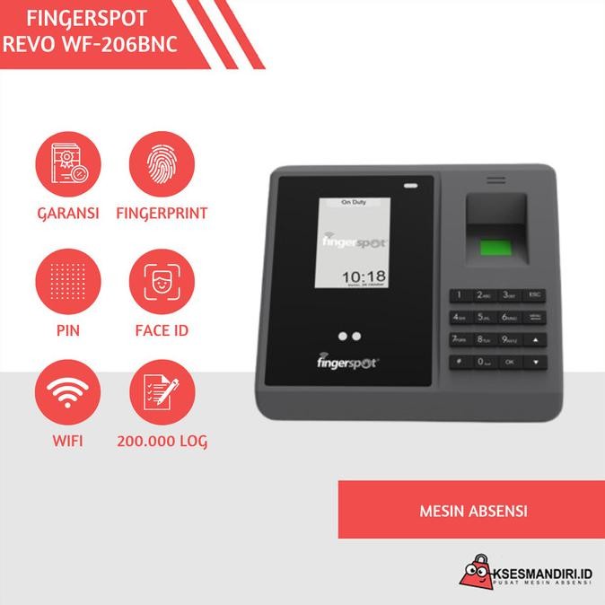 

Sale Mesin Absensi Finger Print Fingerspot Revo Wfv-206Bnc Wifi & Wajah