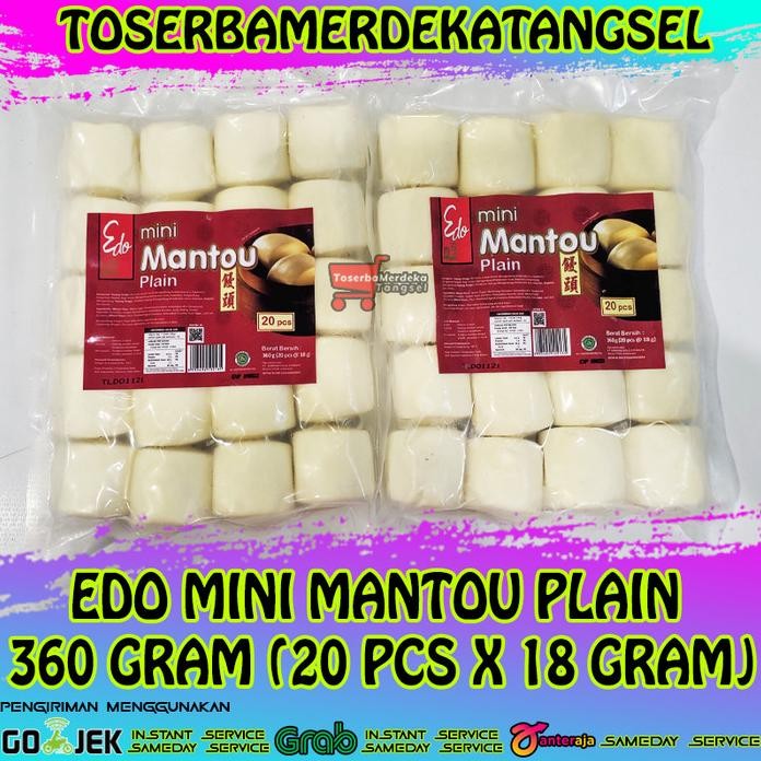 

Edo mini mantou plain 360 gr / mantau edo mini plain isi 20 pcs Halal murah