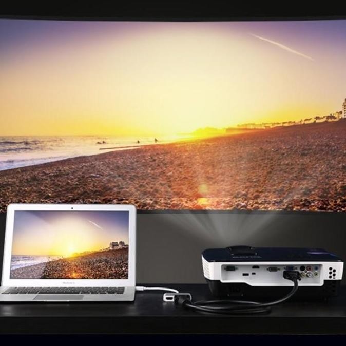 Ugreen Converter Mini Dp Thunderbolt Display To Hdmi & Vga 4K Untuk Layar Monitor Proyektor Ke Lapto