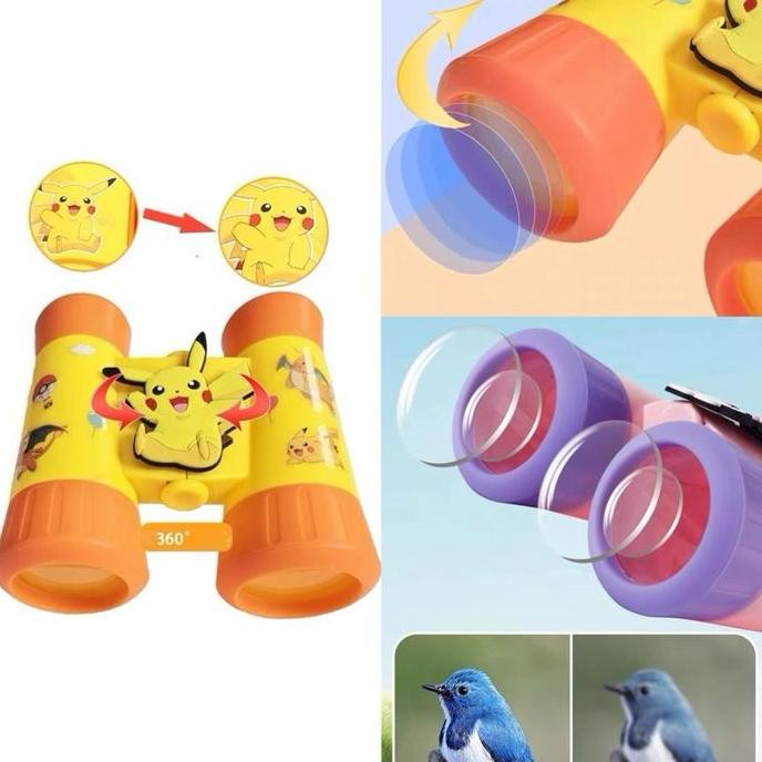 sanrio binocular teropong pikachu monokuler outdoor toys magnifier [terbaik]