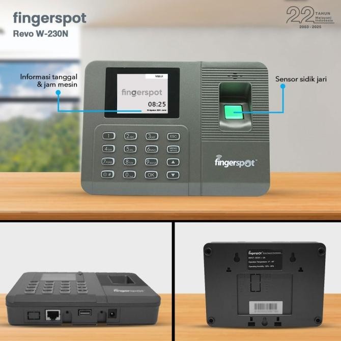 

Promo Mesin Absensi Wifi Fingerspot Revo W-230N - Fingerprint Revo W 230 N