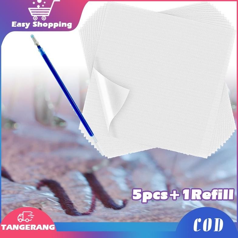 

COD 5pcs Water Soluble Embroidery Stabilizer/Kertas Bordir Water Soluble Untuk Stabilizer Bordir-25x25cm Murah