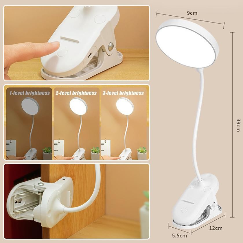 Premium Lampu Belajar Jepit Meja / Lampu Belajar  Portable Charger Led / Lampu Meja Lampu Belajar Je