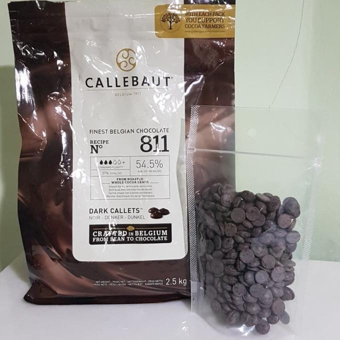 

CALLEBAUT DARK CHOCOLATE 811 COUVERTURE 250GR/REPACK/DARK ( INSTAN ) murah