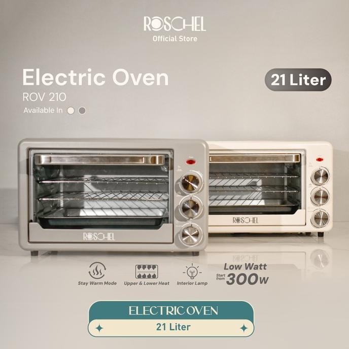 Promo Roschel Oven Listrik Low Watt 21 Liter - Rov210