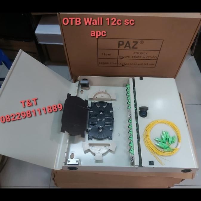 Paz Otb Wall 12 Core Sc Apc Singlemode Full Set Fiber Optik Pas Co