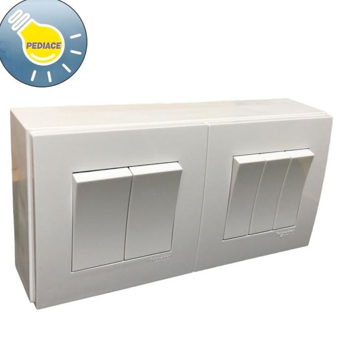 Saklar Hotel 2 Gang + Saklar Triple Outbow Tempel Schneider VIVACE