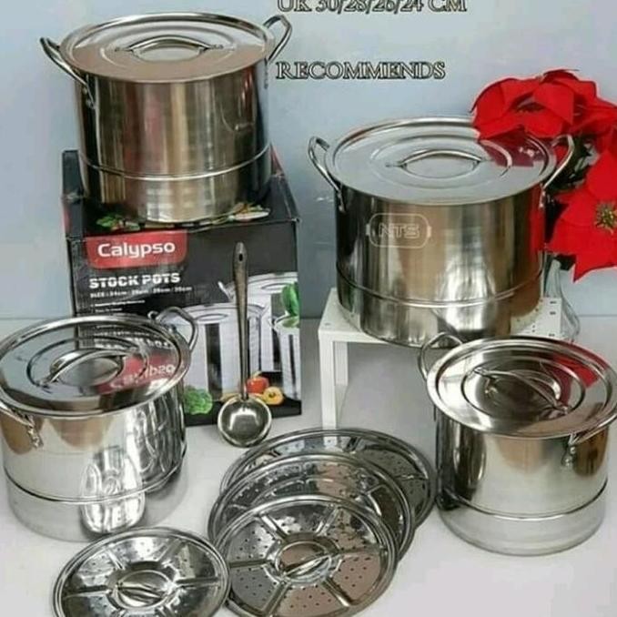 Sale Panci Set Calypso Stainless Panci Kukus Steamer Calypso Stockpot