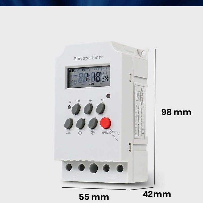Sale Mcb Timer Digital Programmable Timer Switch Relay 28 Program 220V/25A Timer Mcb Relay 220Vac Mc