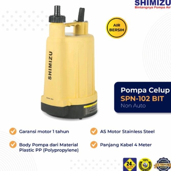 Pompa Celup Kolam Air Bersih Non Otomatis Shimizu Spn 102 Bit New Stok