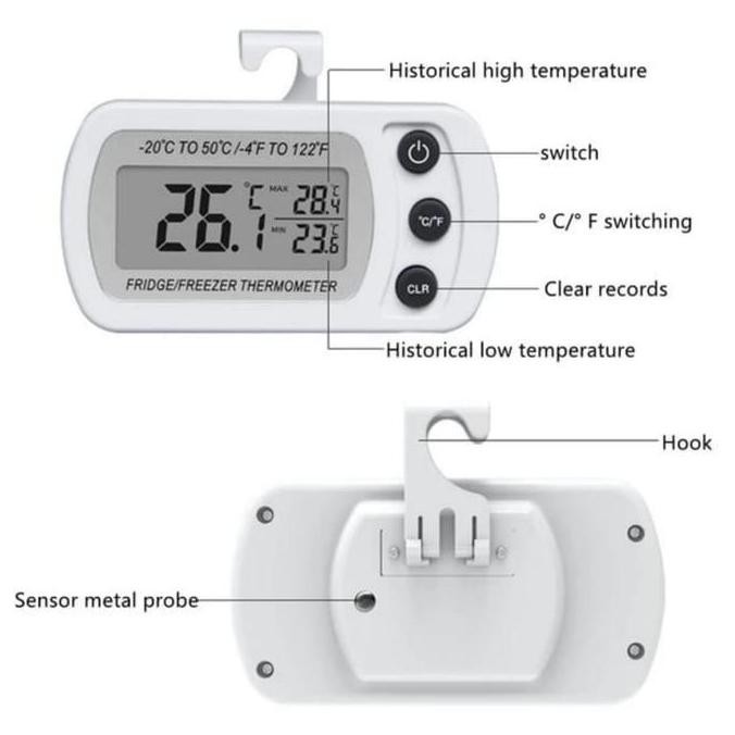 Promo Termometer Digital Kulkas Pendingin Freezer-Fridge Thermometer/Freezer Termometer