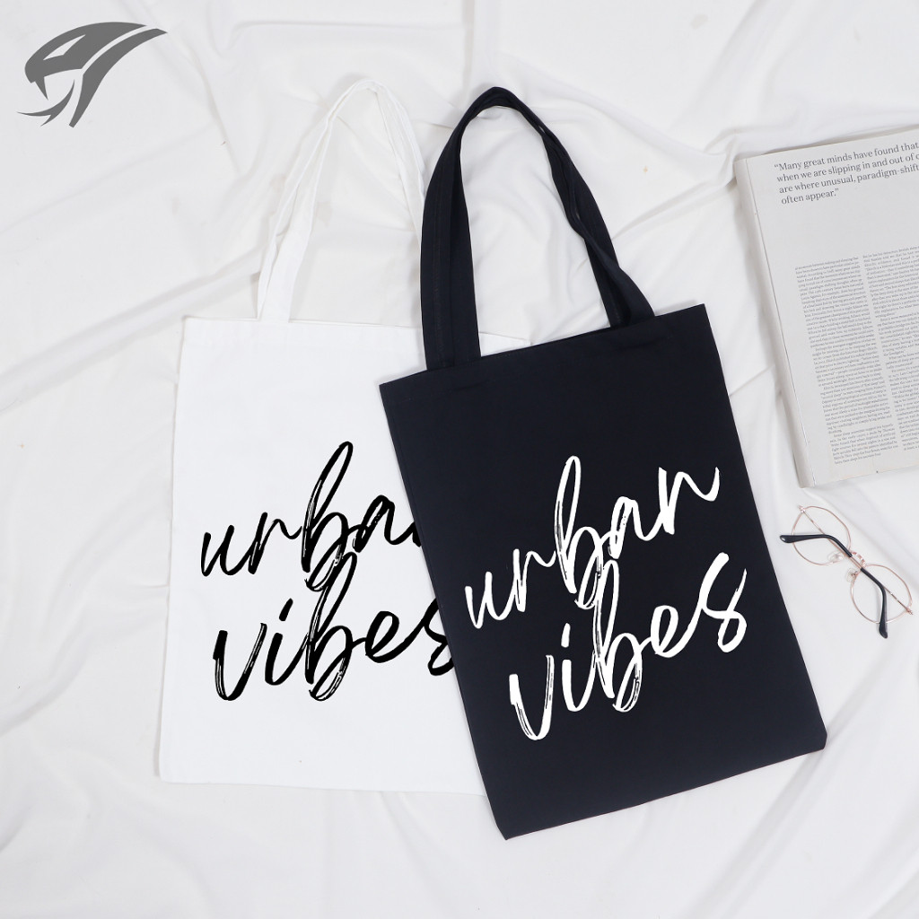 Lyra Bags - TOTE BAG URBAN VIBES KANVAS PREMIUM UKURAN 40X30CM / TAS / RESLETING / SERUT / WANITA / 