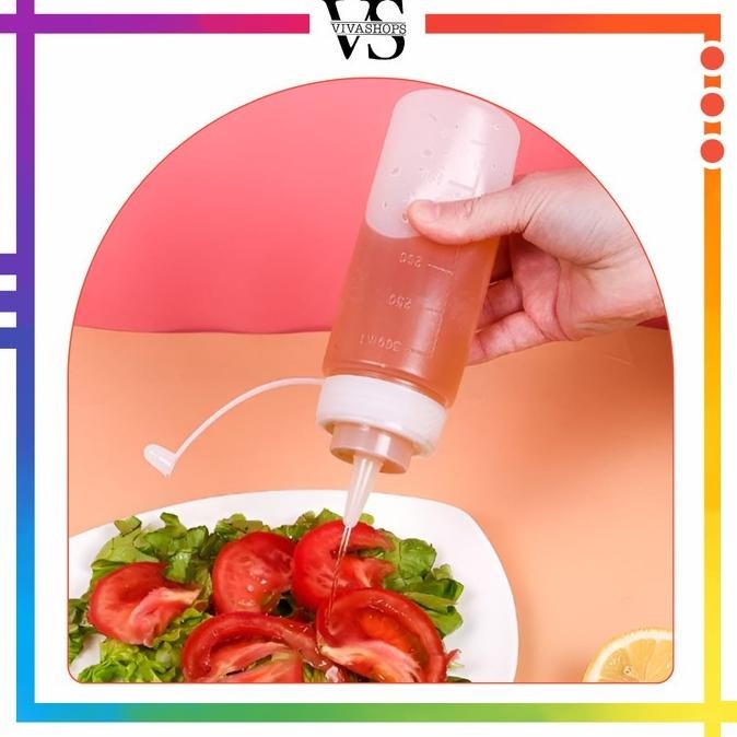Botol Saus Plastik Kecap Dengan Angka Garis Putih Refillable