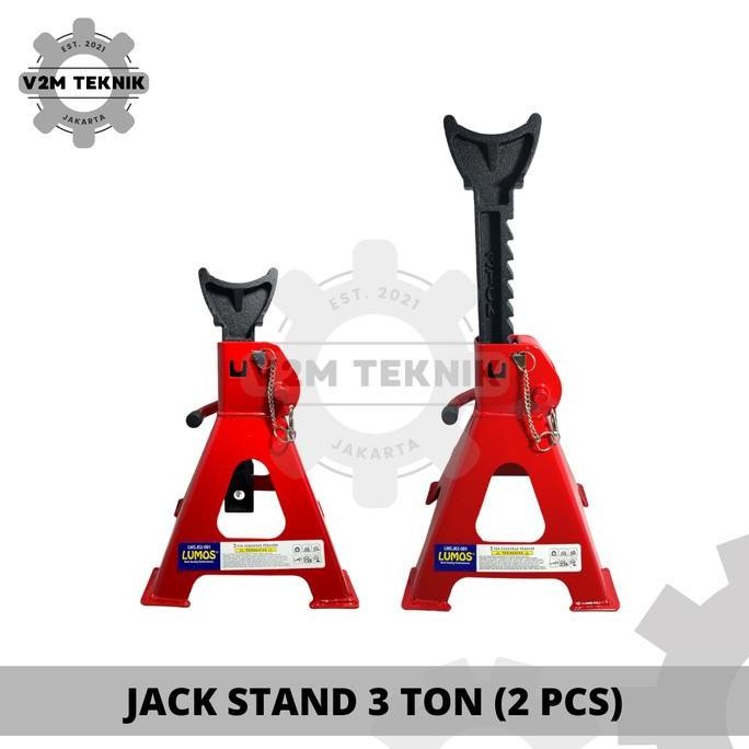 Murah Lumos Jack Stand Mobil 3 Ton / Tahanan Dongkrak Mobil 3 Ton (1 Set 2 Pcs)