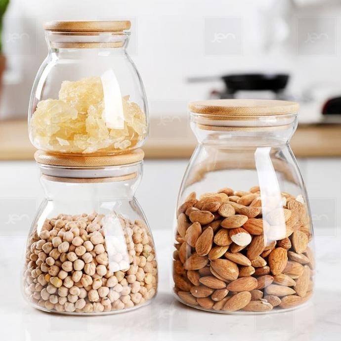 Toples Kaca Makanan Storaged Jar Display Food 600ml