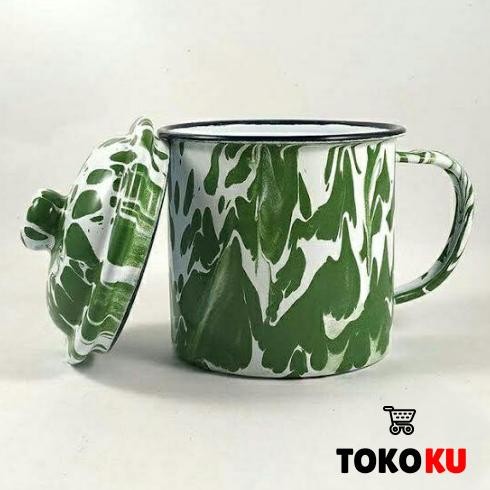 MUG LURIK TUTUP 12 CM/MUG BLIRIK/MUG SENG BLIRIK LAT