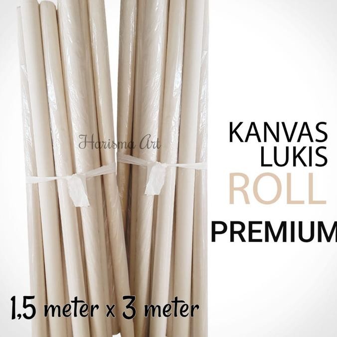 

KANVAS LUKIS ROLL UKURAN 1,5 3M KWALITAS NO 1||BAHAN MARSOTO COTTON kar