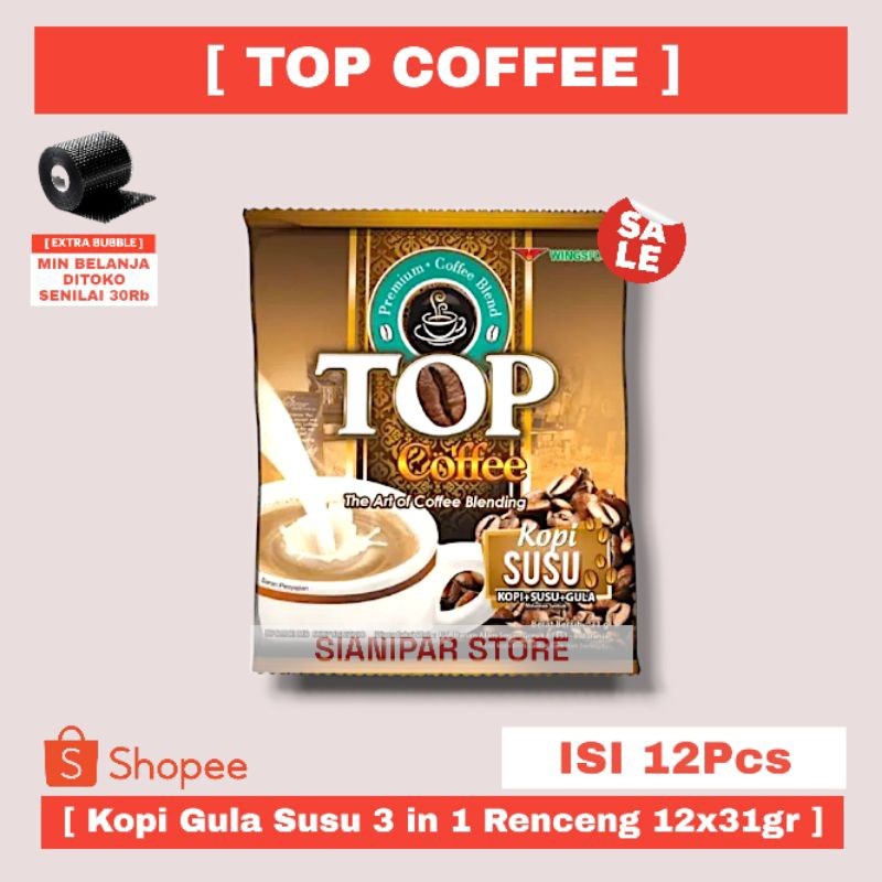 

TOP COFFEE KOPI GULA SUSU 3 IN 1 RCG 12x31g