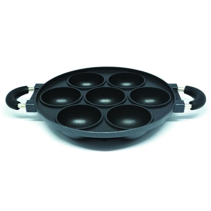 cetakan serabi 7 lubang kue cubit happy call/ 7 lubang cekung