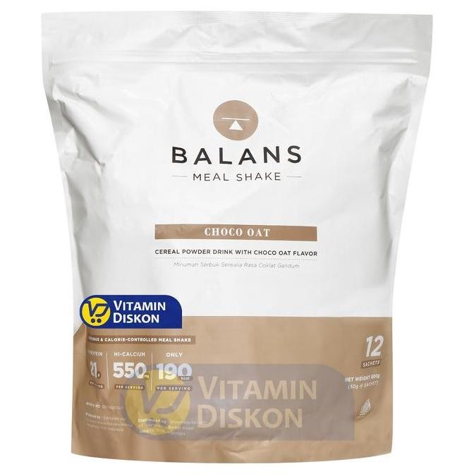 

Grosir Balans Meal Shake Choco Oat 1 Pouch @12 Pcs Food Granola Oatmeal Sereal