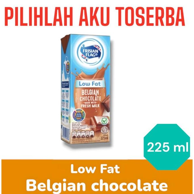 

Murah Susu Frisian Flag Low Fat Belgian Choco 225 Ml - ( 1 Dus Isi 36 Pcs )