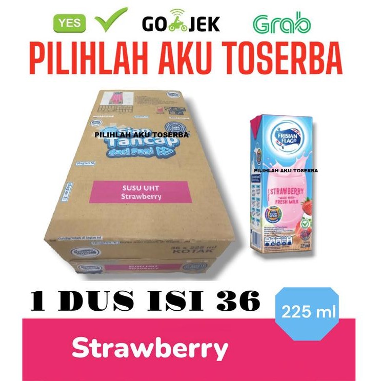 Grosir Susu Frisian Flag Strawberry 225 Ml - (Harga 1 Dus Isi 36 Pcs)