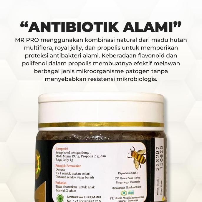

Grosir Mr Pro - Madu Multiflora Premium Dengan Royal Jelly & Madu Propolis Untuk Tubuh Kuat & Sehat