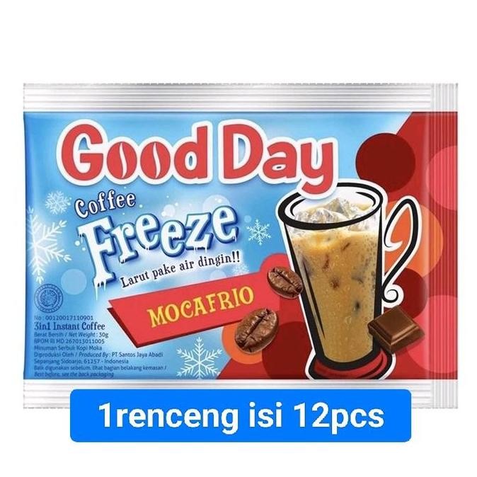 

Grosir Good Day Freeze Mocafrio 1Dus/120Pcs Kopi Minuman Coffee Instan Bubuk