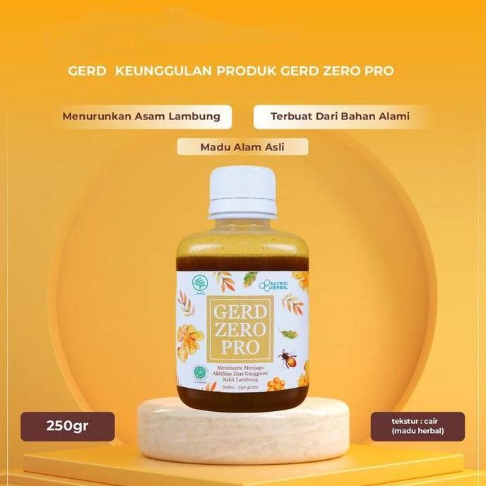 

Murah Madu Gerd Zero Pro 250Gram Alami Untuk Maag, Asam Lambung Naik Dan Ulkus - Honey
