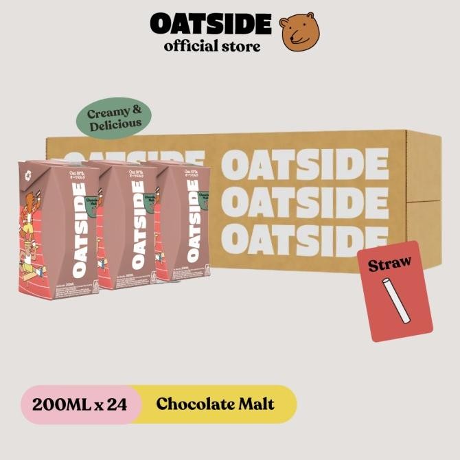

Sale Oatside Mini Straw Oat Milk Chocolate Malt 200Ml (24Pcs/1 Karton) (Kemasan Dengan Sedotan)