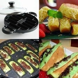CETAKAN KUE PUKIS 10 KEJU COKLAT PANGGANG PANCONG SNACKMAKER TEFLON