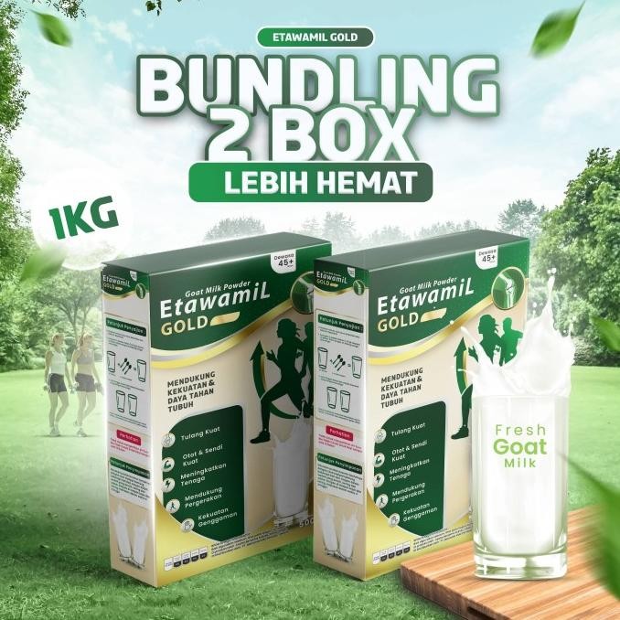 

Grosir Etawamil Gold Susu Kambing Etawa Bubuk - Sendi Tulang Halal Bpom 1000G