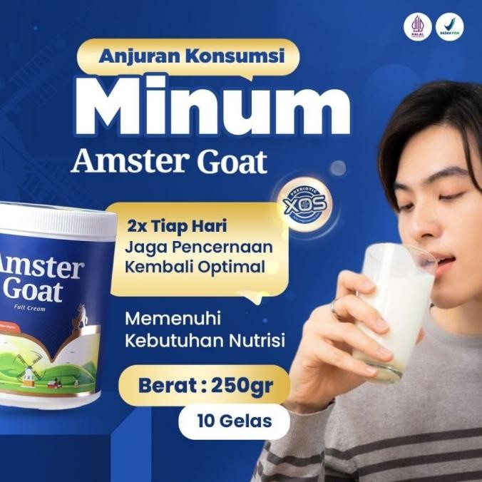 

Grosir Amster Goat 2Box - Susu Kambing Amstergoat Solusi Atasi Masalah Pencernaan 250Gr